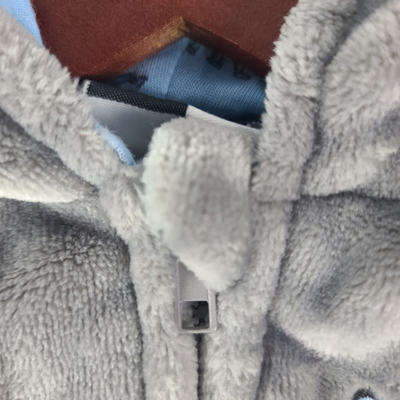 Mick Mack. Footie. Blue and Gray. 0-3 Months - Picture 5 of 10